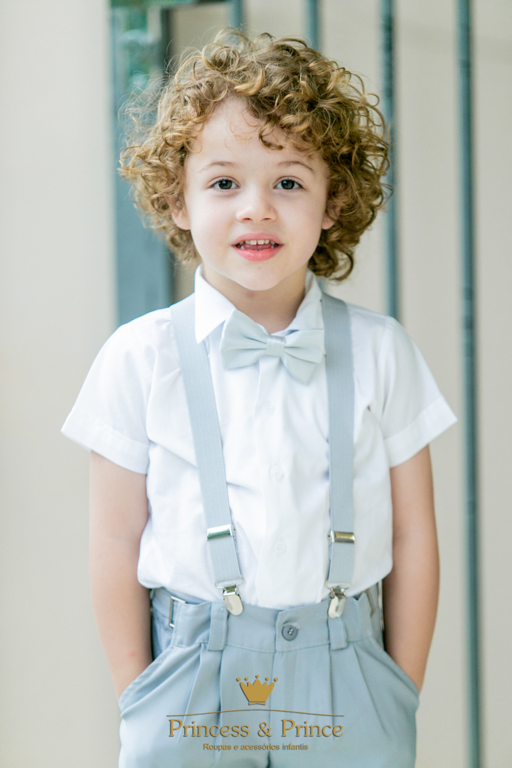 Traje Bermuda Cinza Claro - Image 3