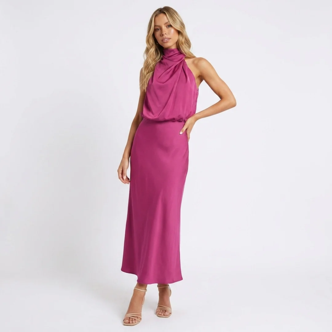 Valquíria | Vestido de Satén Elegante - Image 9