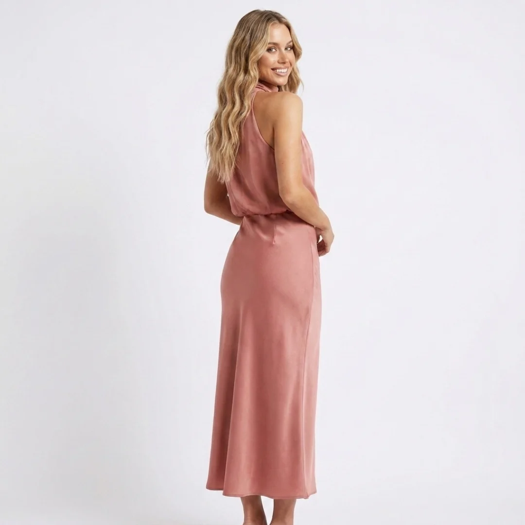 Valquíria | Vestido de Satén Elegante - Image 3
