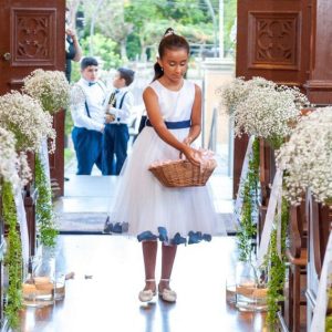 Vestido Pétalas Marinho