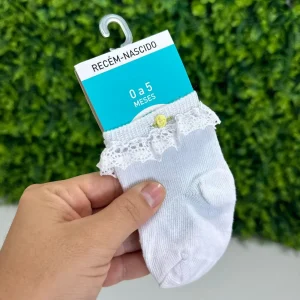Meia Selene® Bordado Rococó Amarela