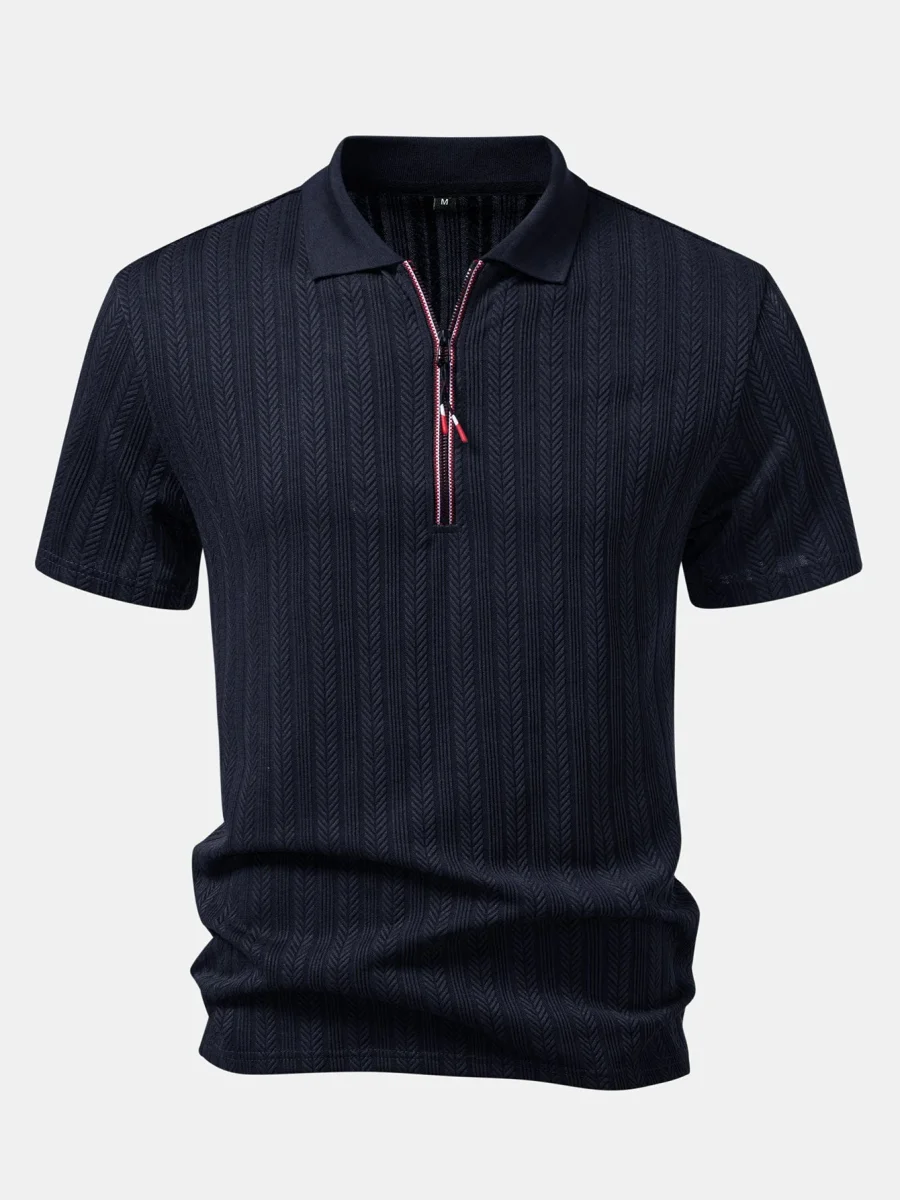 Folegandros | Polo Texturizado com Zíper - Image 6