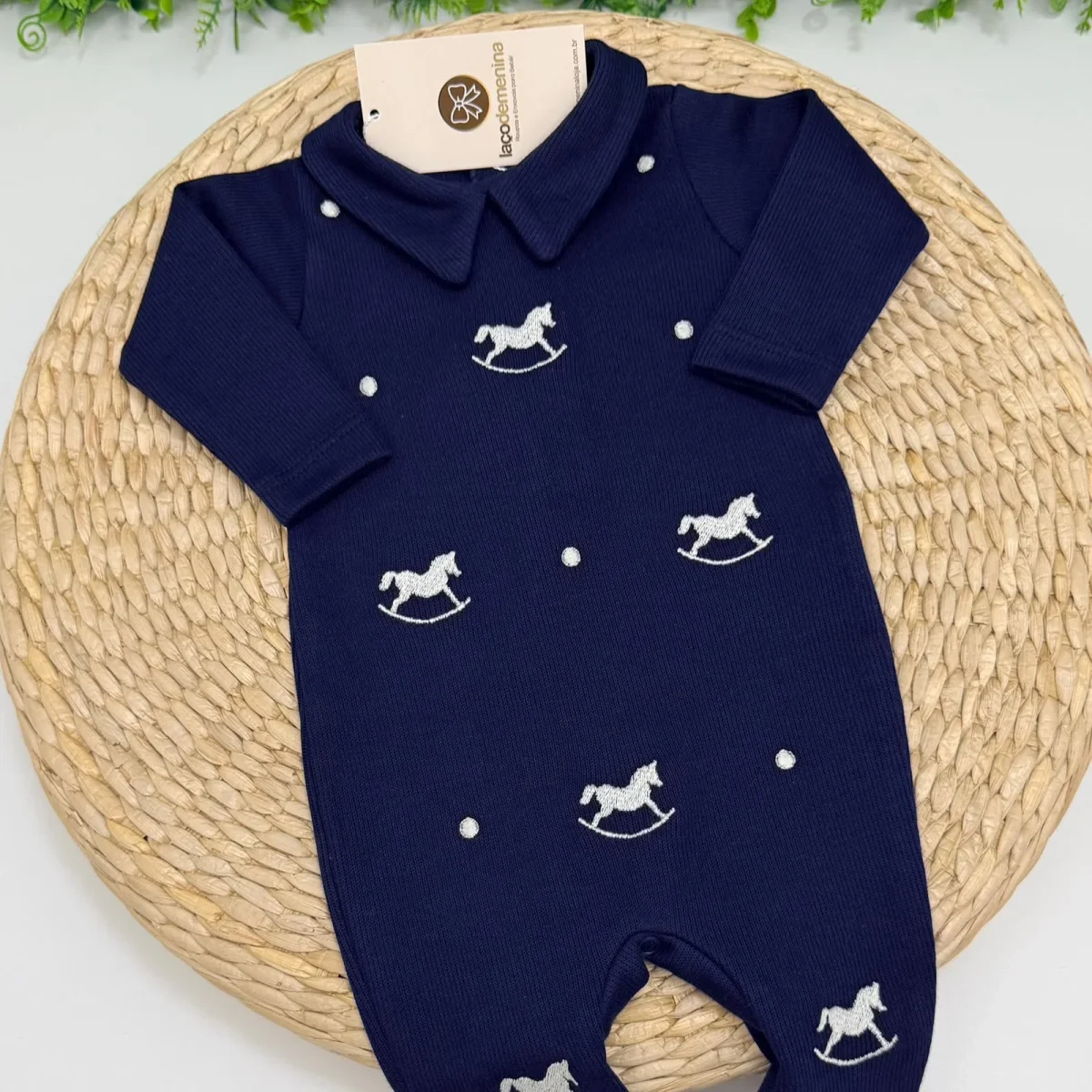 Saída Maternidade Azul Marinho Kidstar® Cavalinhos - Image 3