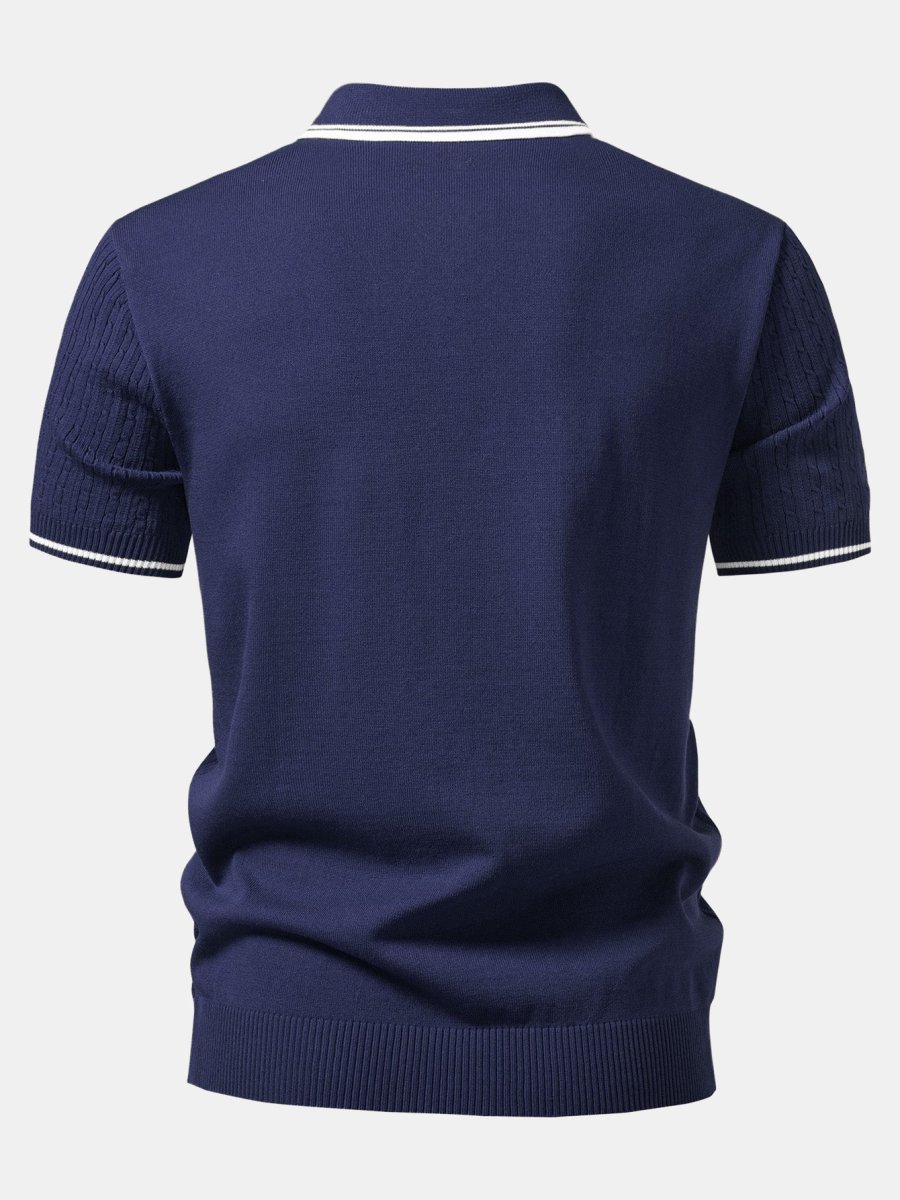 Balos | Polo de Malha Jacquard Torcido com Detalhes em Contraste - Image 5