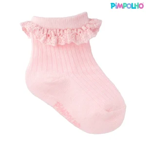 Meia Canelada Pimpolho® Rosa