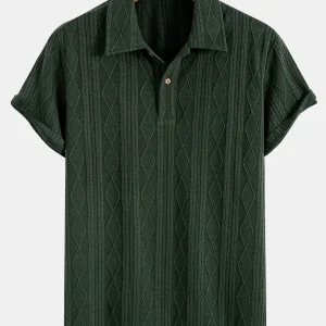 Sagres | Polo Jacquard em Rombos Geométricos Tricotados