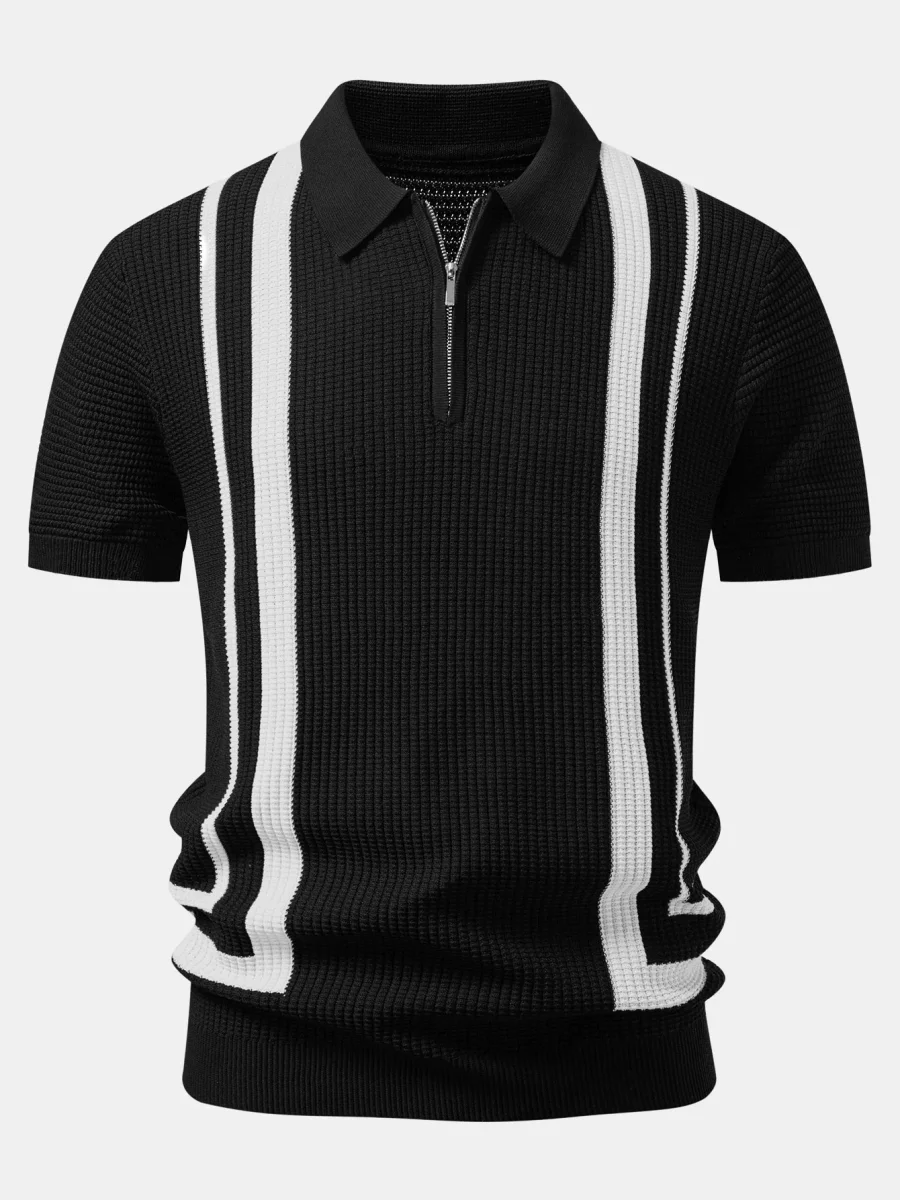 Benagil | Polo de Malha com Zíper Contrastante - Image 4