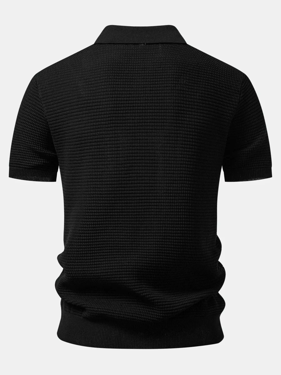 Benagil | Polo de Malha com Zíper Contrastante - Image 5