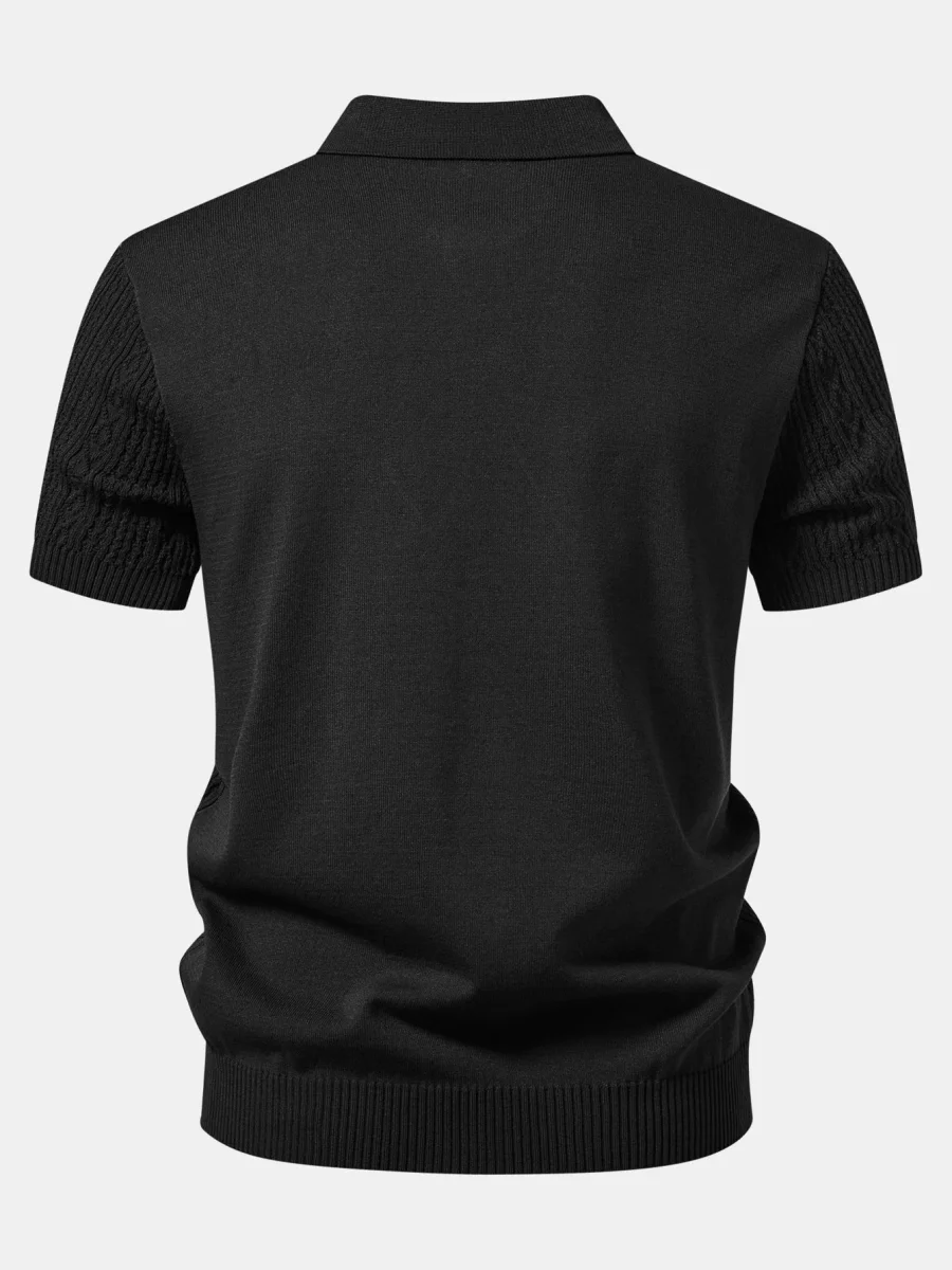 Skiathos | Polo de Malha Jacquard Geométrico - Image 7