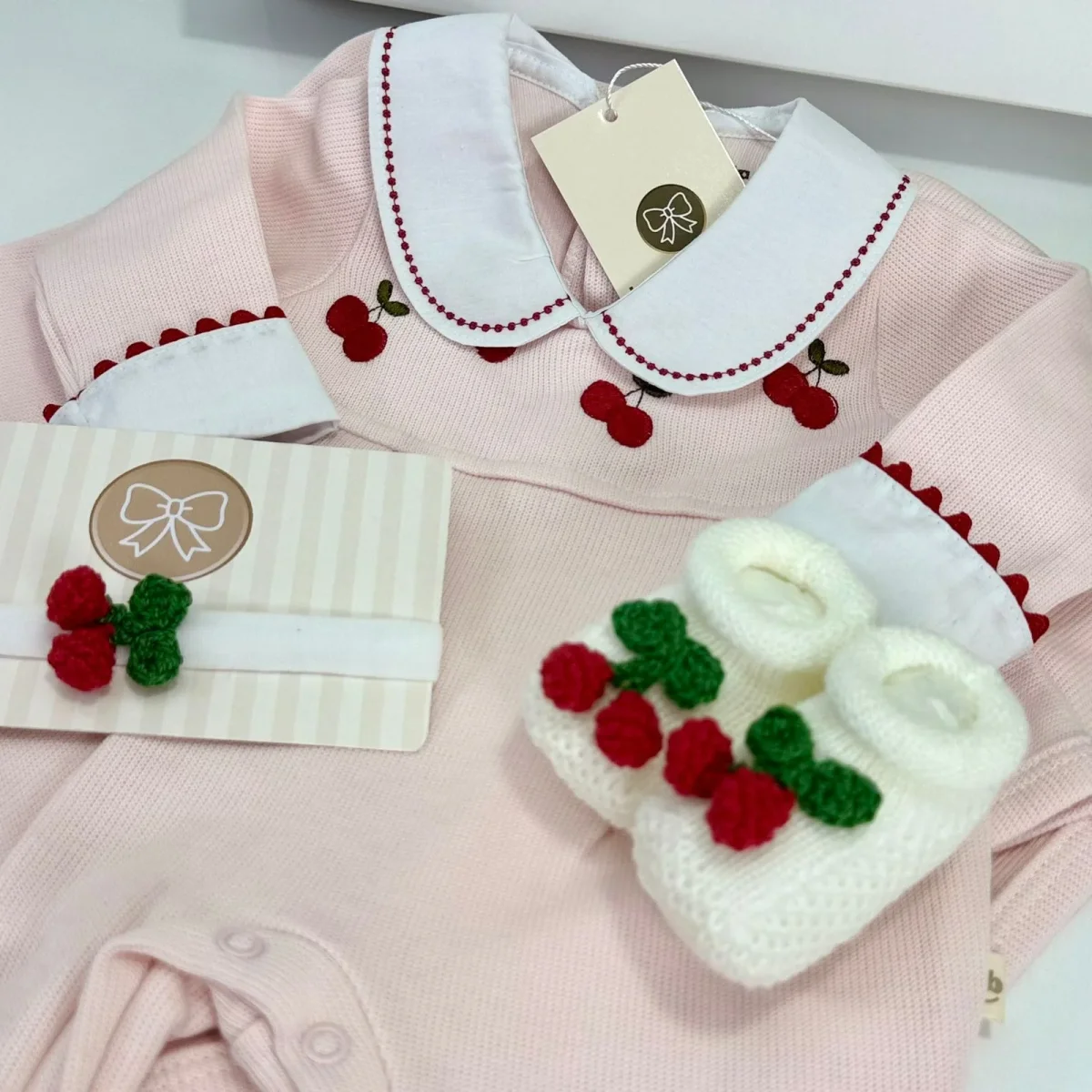 Saída Maternidade Rosa Cerejinha - Image 3