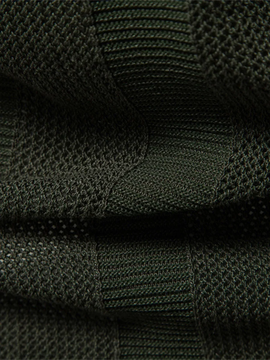 Milos | Camisola Polo de V Neck em Malha Oca Stripe - Image 9