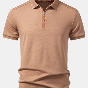 Milos | Polo Texturizado com Zíper