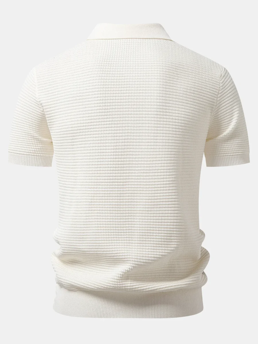 Benagil | Polo de Malha com Zíper Contrastante - Image 3