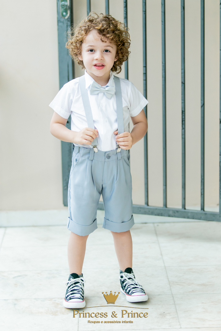 Traje Bermuda Cinza Claro - Image 2