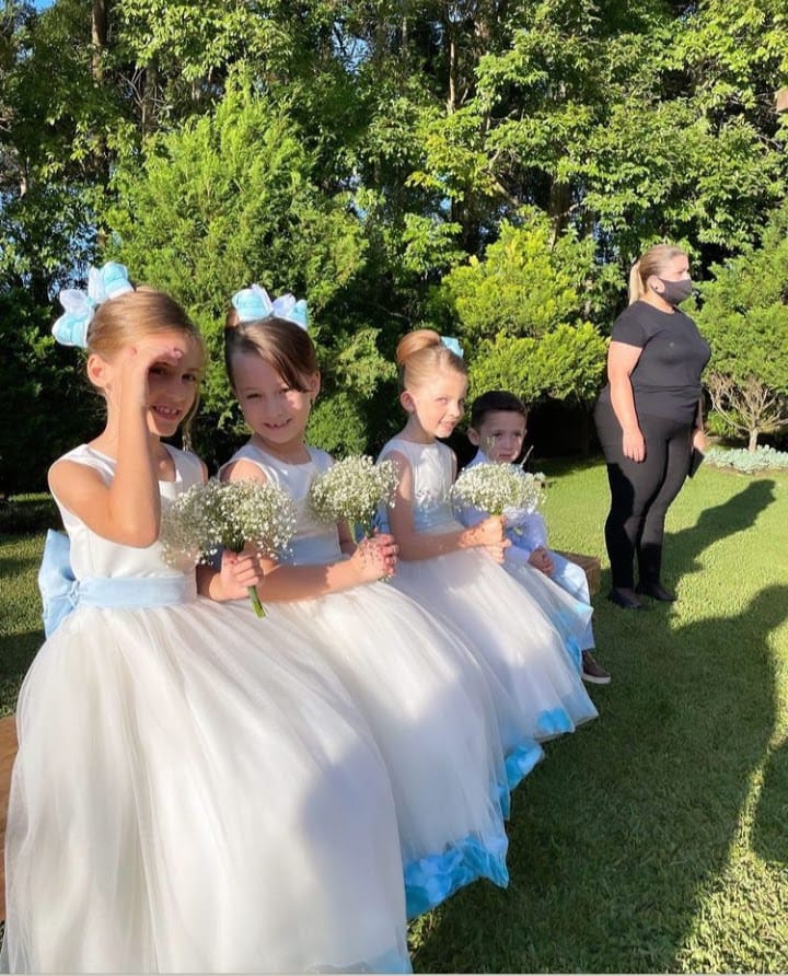 Vestido Pétalas Celeste ou Serenity