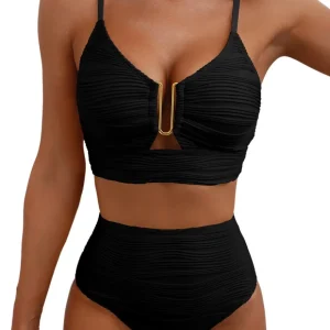 Sara | Conjunto de Biquíni Cintura Alta Golden U | Link