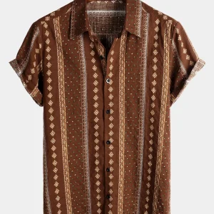 Arrifana | Camisa de Manga Curta de Algodão Havaiana para Homem