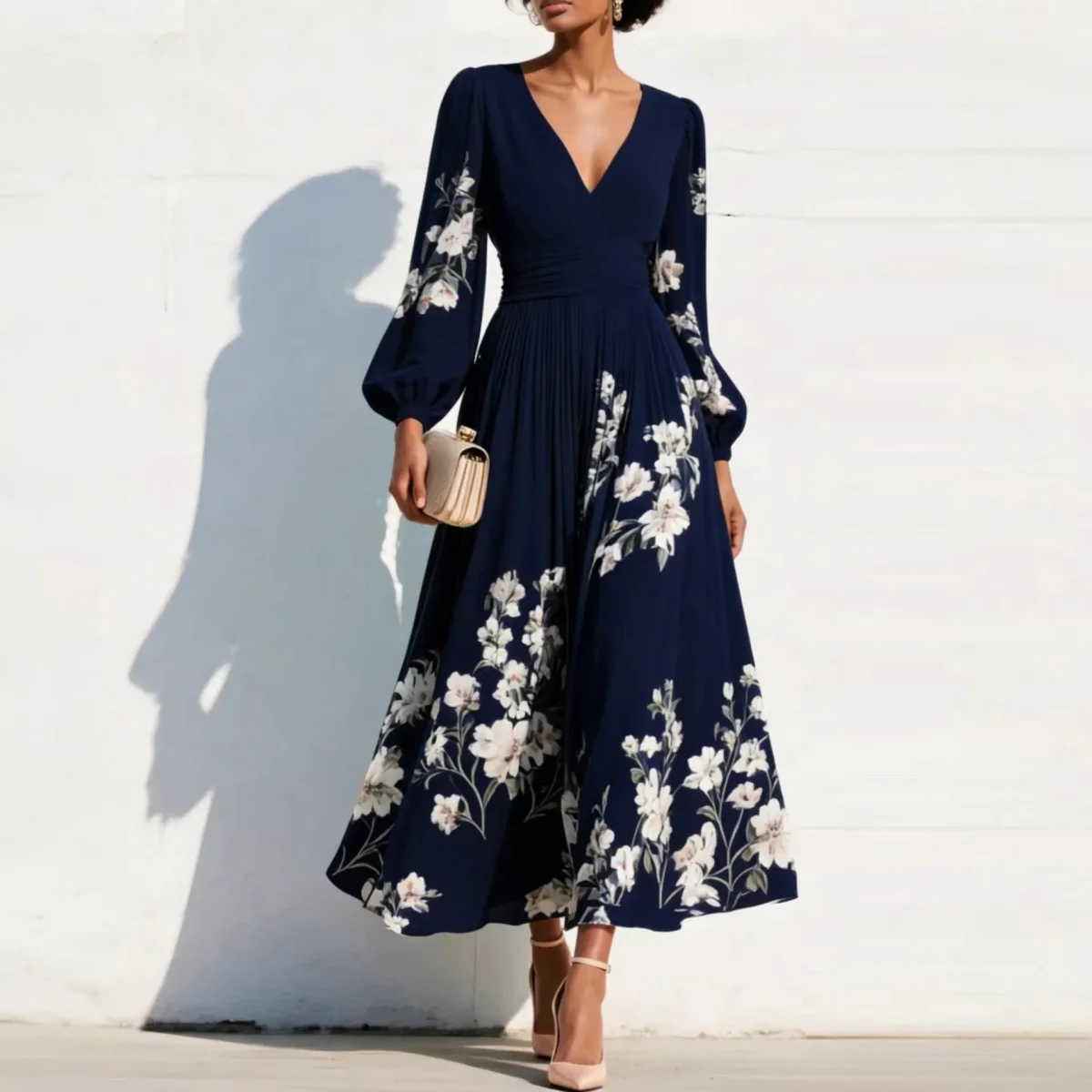 Aurelia | Vestido Midi com Decote em V - Image 5