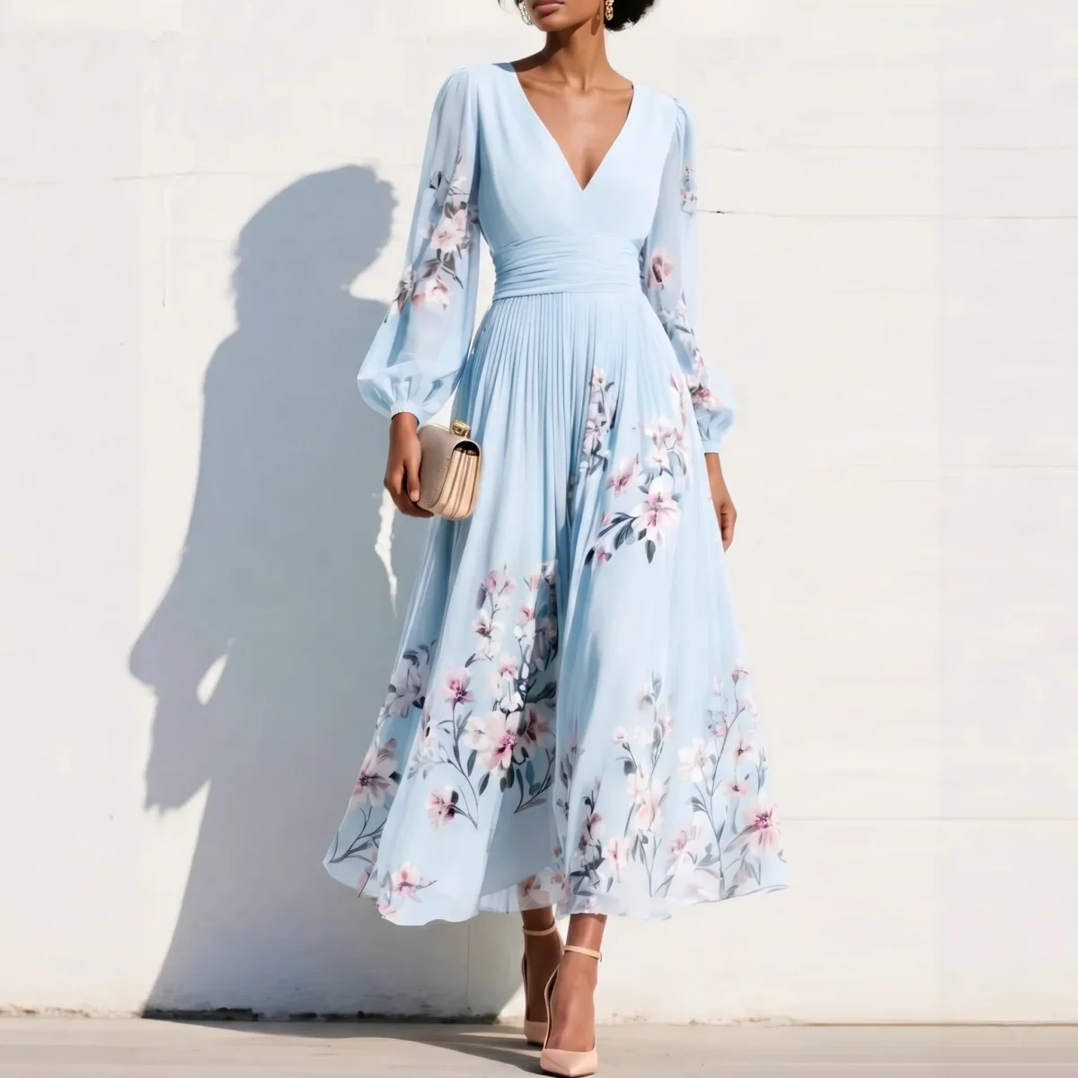 Aurelia | Vestido Midi com Decote em V - Image 3