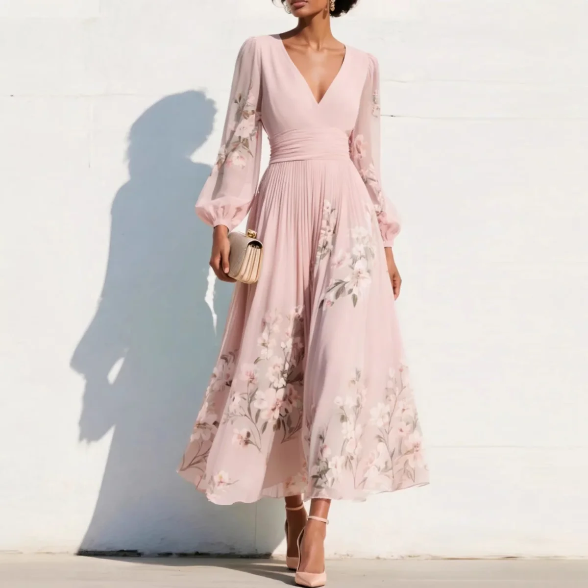 Aurelia | Vestido Midi com Decote em V - Image 4
