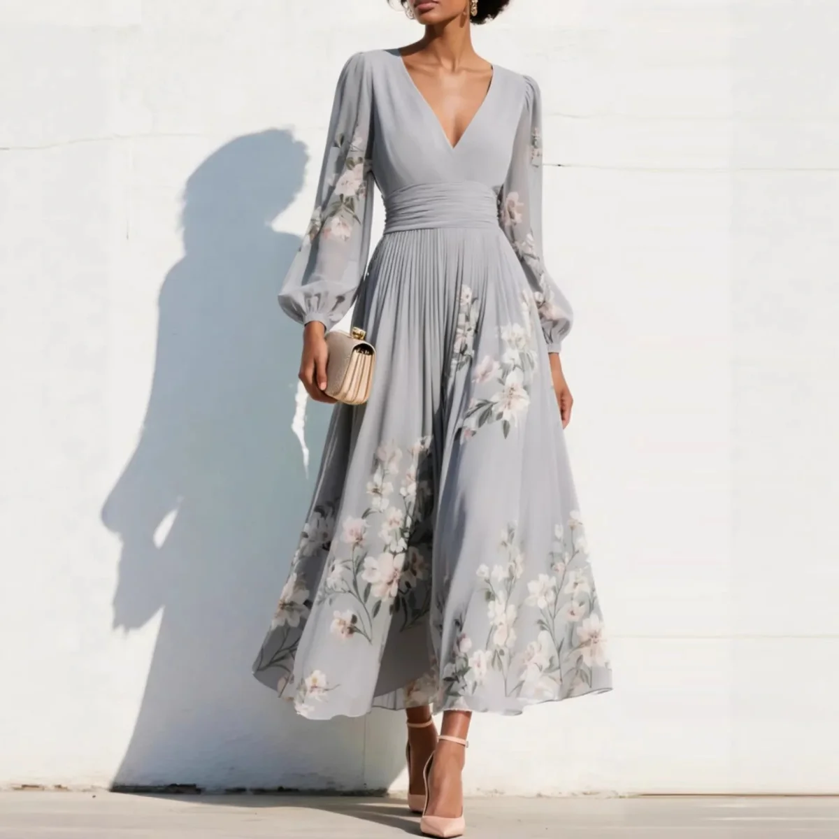 Aurelia | Vestido Midi com Decote em V - Image 6