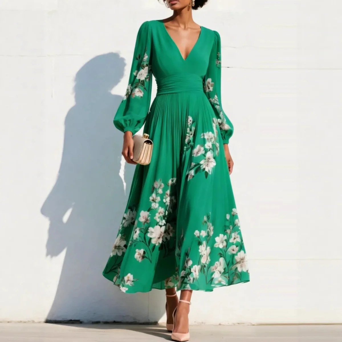 Aurelia | Vestido Midi com Decote em V - Image 7