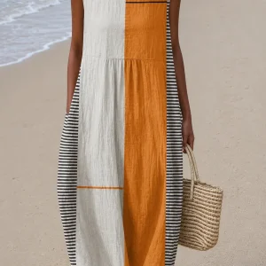 Ermelinda | Vestido Midi Colorblock May