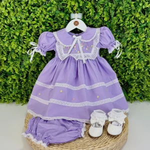 Vestido Emily Lavanda Bordado Floral