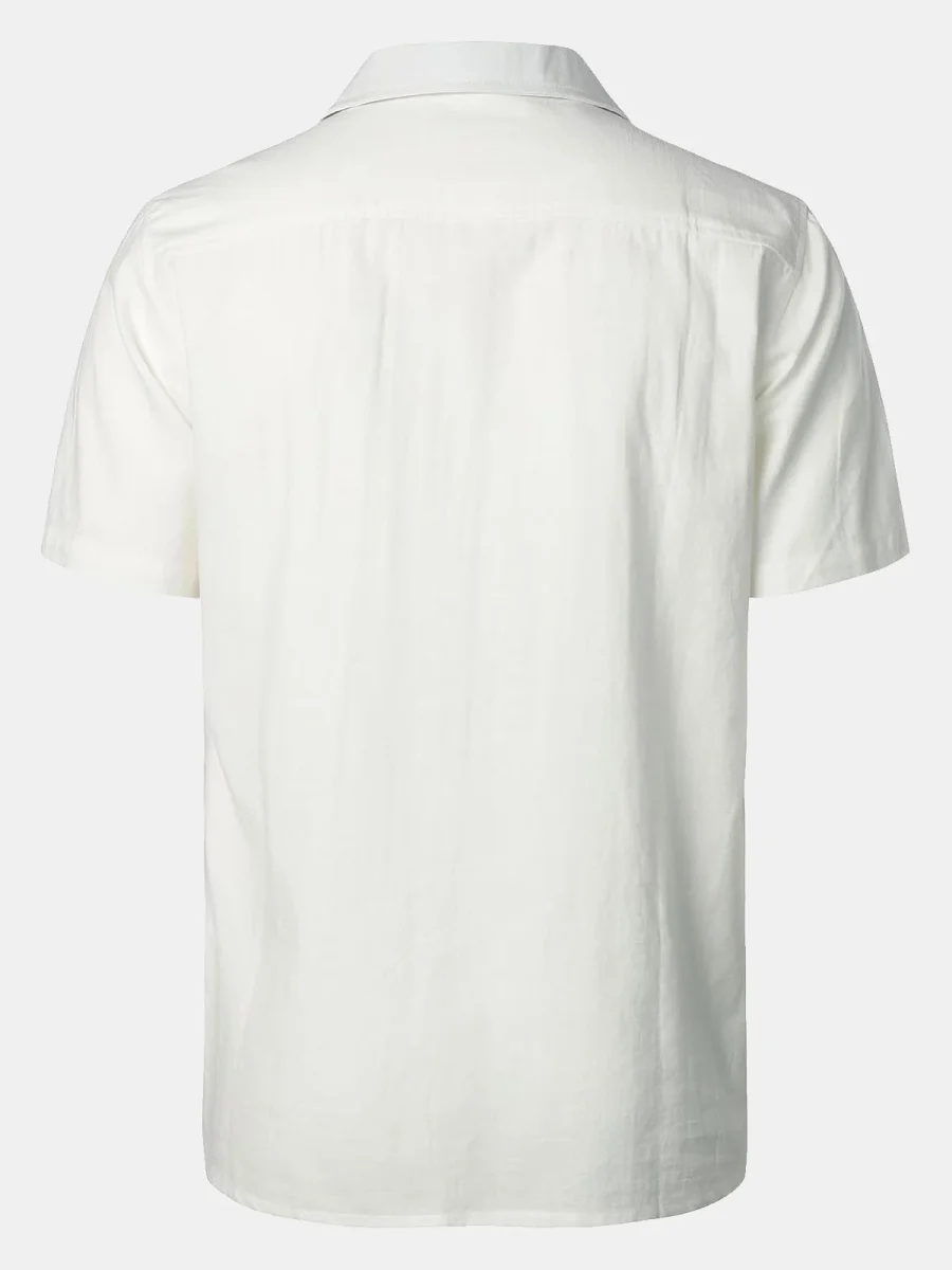 Conjunto de Camisa de Algodão e Calças Guayabera Cubana Casual de Verão para Homem - Image 6