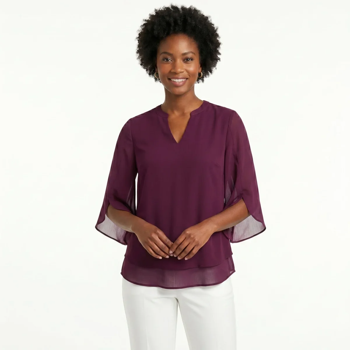 Concha | Blusa com Mangas de Folhos - Image 4